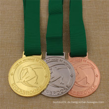 Benutzerdefinierte Metall Sport Ski Medaille für Award Gold Silber Bronze